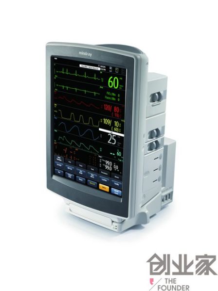 邁瑞的最新監(jiān)護儀，運用類iPad界面，獲得國外設(shè)計獎。